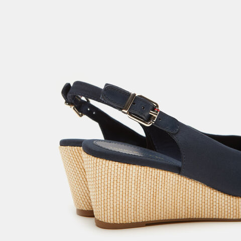 Sandalias de mujer con cuña, Azul Sandalias de mujer con cuña, Azul